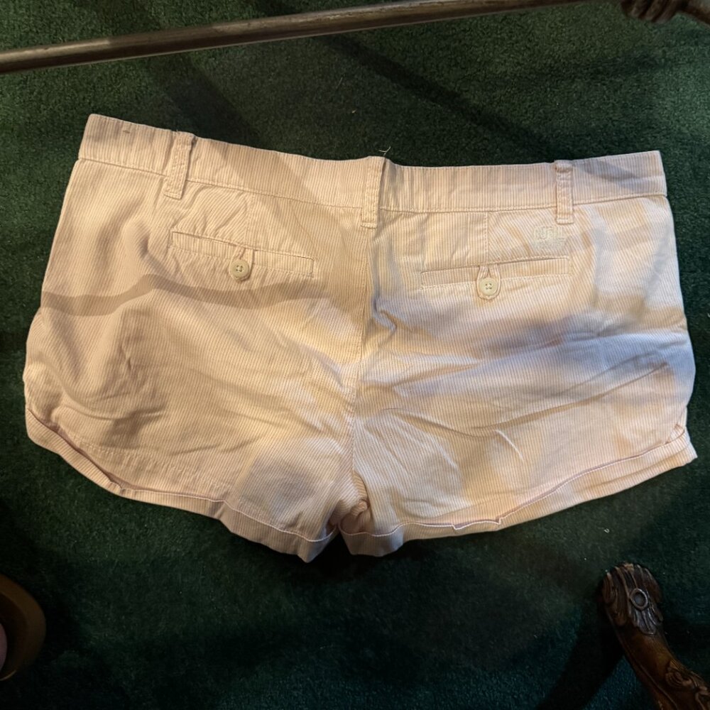 RARE Ruehl No. 925 Seersucker Striped Cotton Shorts – Size 12 - Picture 4 of 5